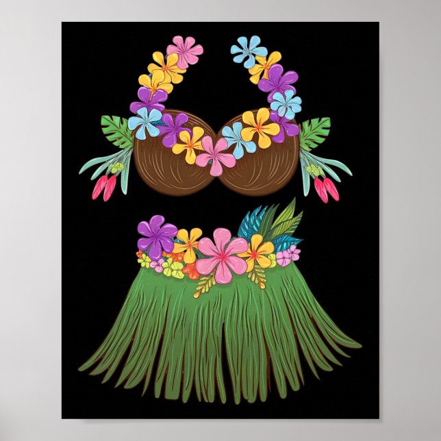 Affiche Coco Bra Lei Fleurs Gr Jupe Hula Party Hallow (Devant)