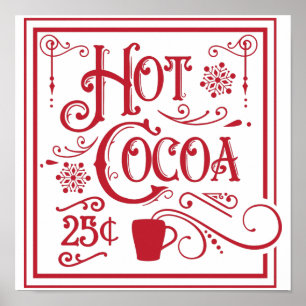 Affiche Coco chaud Vintage Retro