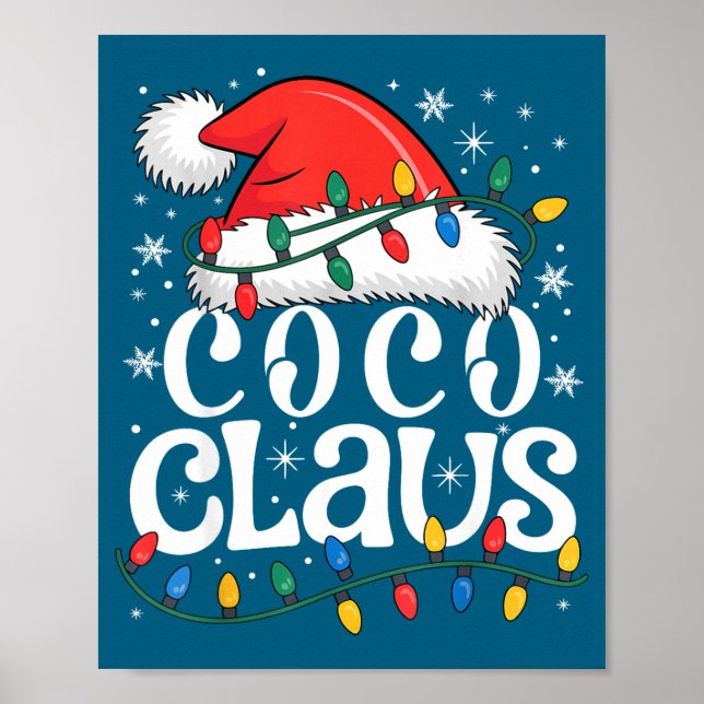 Affiche Coco Claus Funny Xmas Christmas Grandma Holiday St (Devant)