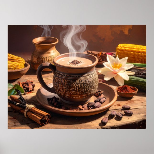 AFFICHE COCOA - MAYA - AZTÈQUE (Devant)