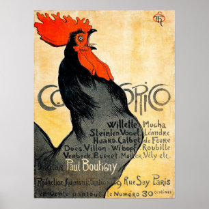 Affiche Cocorico par le théophile Alexandre Steinlen