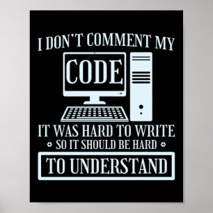 Affiche Codage du programmeur Je ne commente pas Code C'ét