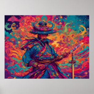 Affiche Code coloré : Samurai