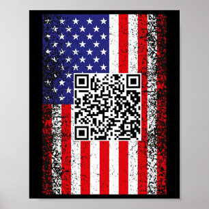 Affiche Code de danse drôle Qr Président Trump