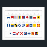 Affiche Code international des signaux Alphabet<br><div class="desc">Drapeaux de code de signal pour maritime international. Ces drapeaux marins colorés comprennent à la fois la lettre et le mot.</div>
