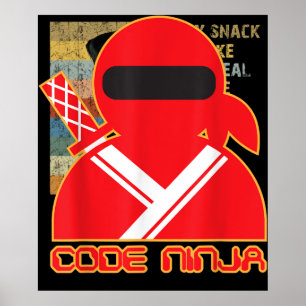 Affiche Code Ninja Computer Coding Engineer Funny Lovers