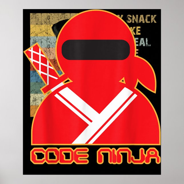 Affiche Code Ninja Computer Coding Engineer Funny Lovers (Devant)