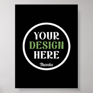 Affiche Code QR de logo noir personnalisé pour la marque c
