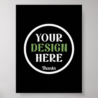 Affiche Code QR de logo noir personnalisé pour la marque c