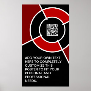 Affiche code QR de maroon bullseye