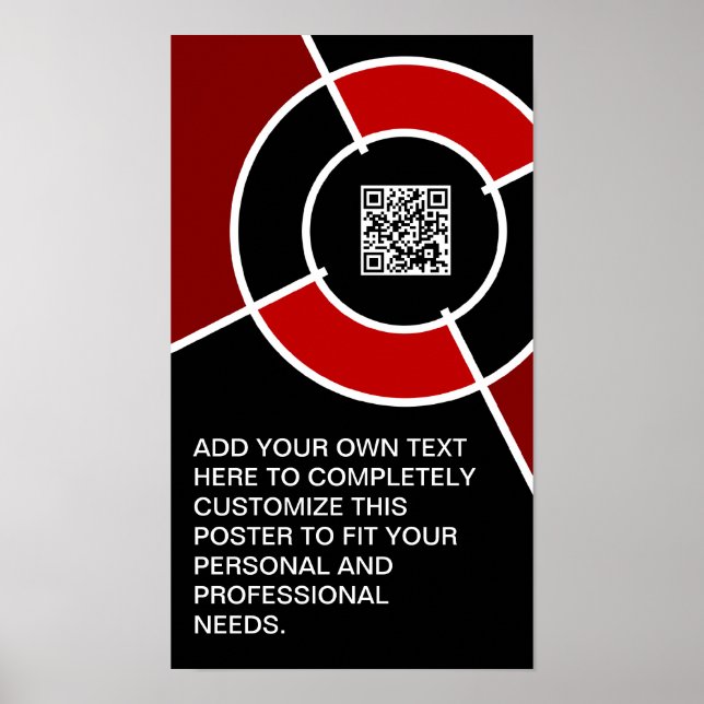 Affiche code QR de maroon bullseye (Devant)