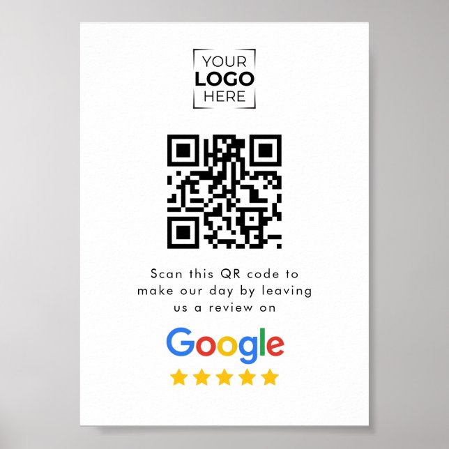 Affiche Code QR de révision Google Avis sur l'entreprise  (Devant)
