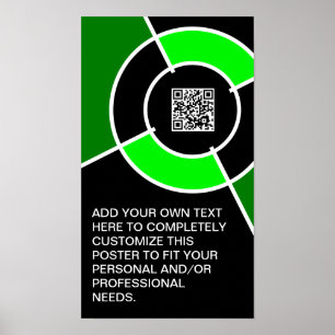 Affiche code QR du bullseye vert