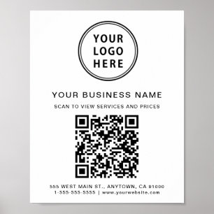 Affiche Code QR du logo de l'entreprise