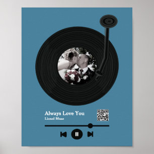 Affiche Code QR du premier enregistrement de musique de da