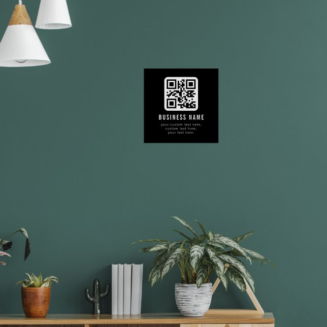 Affiche Code QR personnalisable & Conception de texte modi (Salon 1)