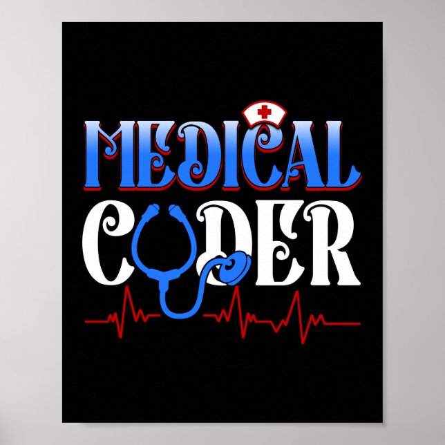 Affiche Coder Médicale Assurance-maladie Codage Médicale (Devant)