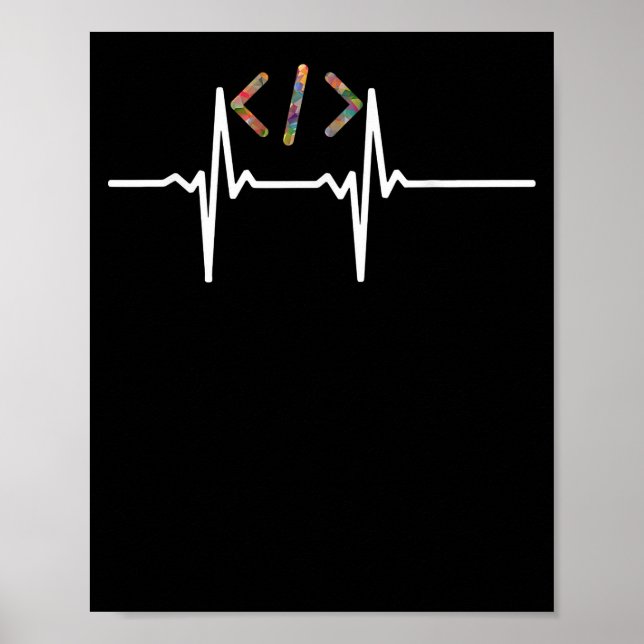 Affiche Coders Funny | Codage du programmeur de logiciel i (Devant)