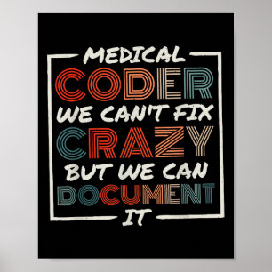 Affiche Codeur médical que nous ne pouvons pas réparer, co