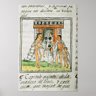 Affiche Codex florentin par Bernardino de Sahagun