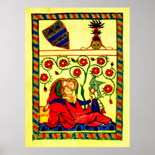 Affiche Codex Manesse - Heidelberg - Konrad von Altstetten