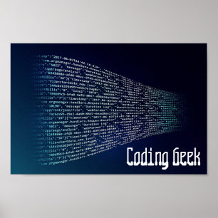 Affiche Coding geek computer code