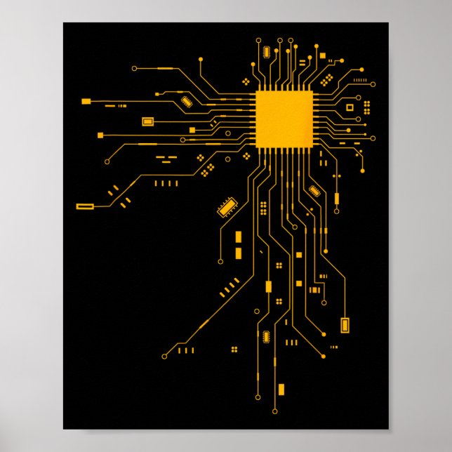 Affiche Cœur Anatomique Processeur Cpu Informatique Pr (Devant)