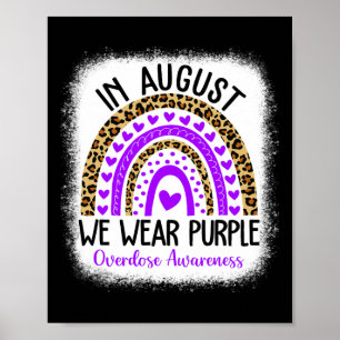 Affiche Coeur Août Nous Portons Violet Overdose Sensibilis