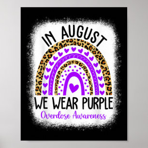 Affiche Coeur Août Nous Portons Violet Surdose Sensibilisa