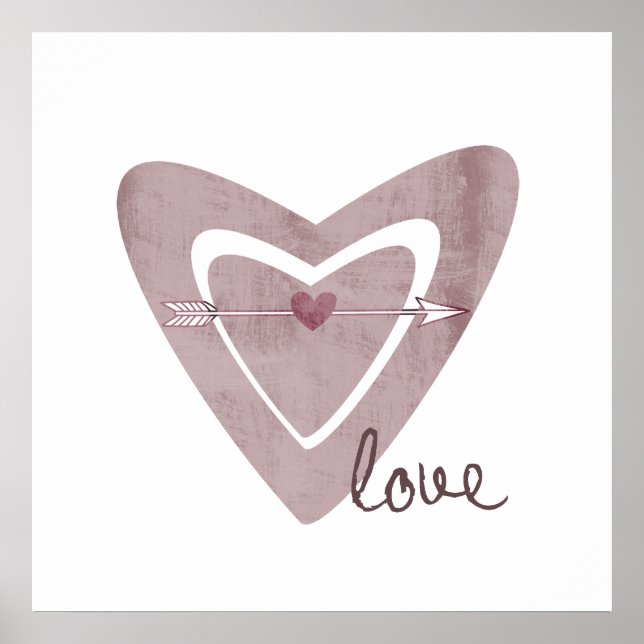 Affiche Coeur avec flèche (Devant)