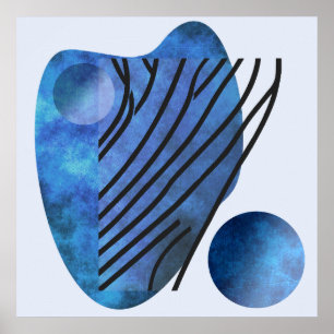 Affiche Cœur Bleu