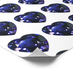 Affiche Coeur bleu saphir