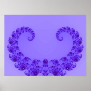 Affiche Cœur Bleu Violet