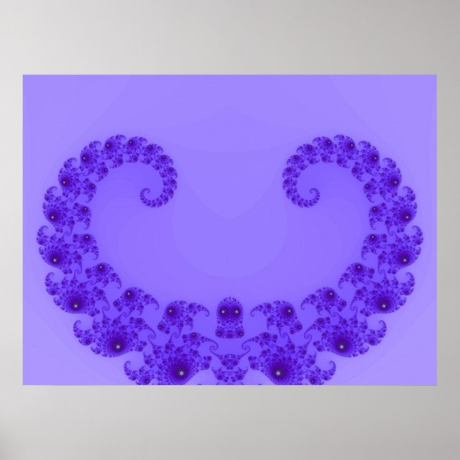 Affiche Cœur Bleu Violet (Devant)