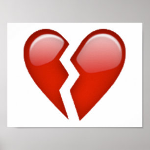Affiche Coeur brisé - Emoji