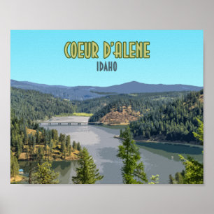 Affiche Coeur d’Alene Idaho Souvenir