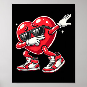 Affiche Coeur Dabbing Funny Valentines Jour _ Mens Enfants