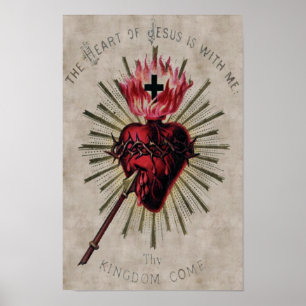 Affiche Coeur d'affiche de Jésus