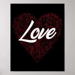 Affiche Cœur d'amour couples petit ami petite amie Valenti