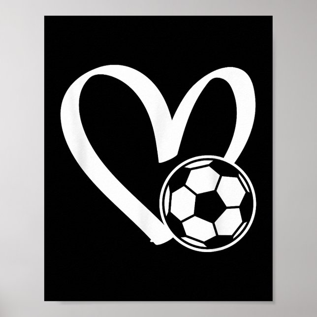 Affiche Coeur de balle de football (Devant)
