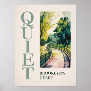 Affiche Cœur de Brooklyn dans la promenade verte du couche
