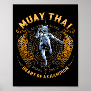 Affiche Cœur de champion - kickboxing et Muay Thai féminin