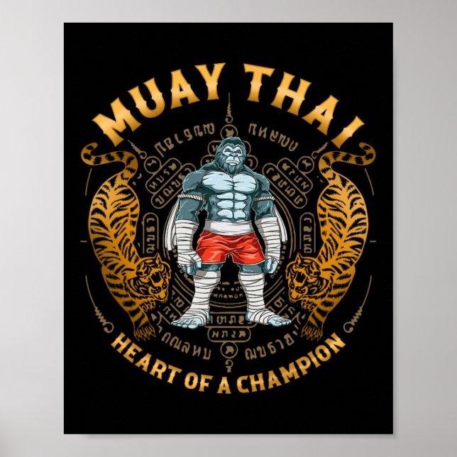 Affiche Cœur de champion - Kickboxing et Muay Thai Tra (Devant)