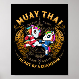 Affiche Cœur de champion - Kickboxing et Muay Thai Uni