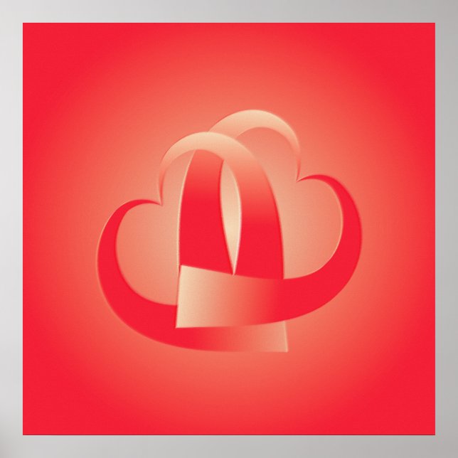 Affiche coeur de corail embrassant (Devant)