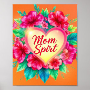 Affiche Coeur de l’Esprit Fierté de Maman