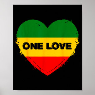 Affiche Cœur de reggae un amour musique rasta reggae Rasta