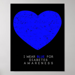 Affiche Coeur de sensibilisation au diabète