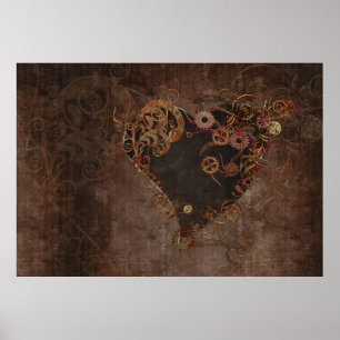Affiche Coeur de Steampunk