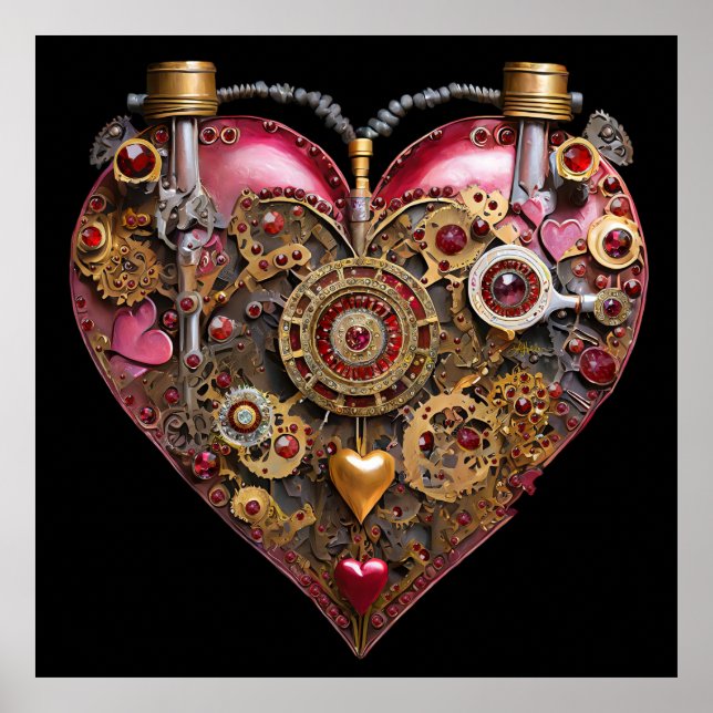Affiche Cœur de Streampunk Rubis Saint-Valentin (Devant)